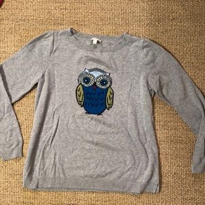 Talbots Sz S Petite owl sweater